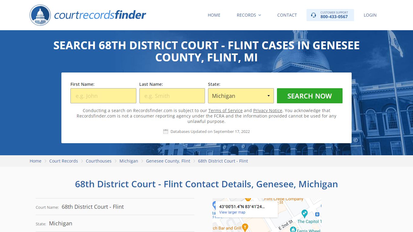 68th District Court - Flint Case Search - RecordsFinder